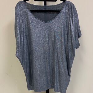 Eileen Fisher Shimmering Gray Blouse